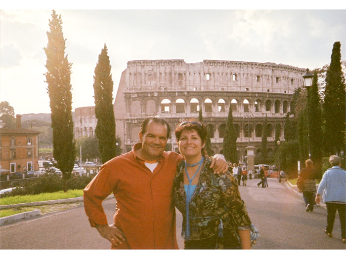 Pippo Azzurro mit Ehefrau Giuseppina Mufano in Rom